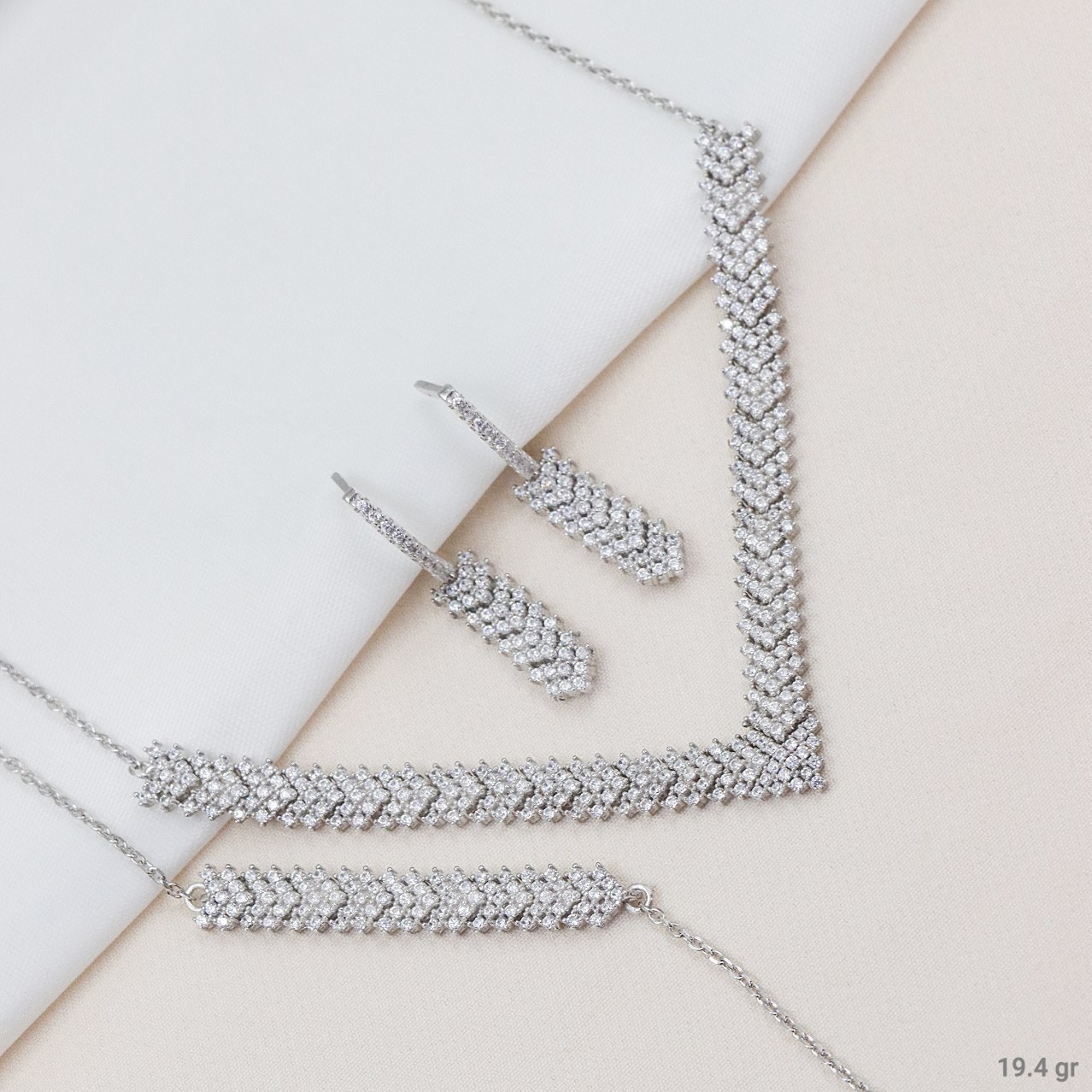 سرویس نقره میکرو زنجیری  کد S-10379-20.5