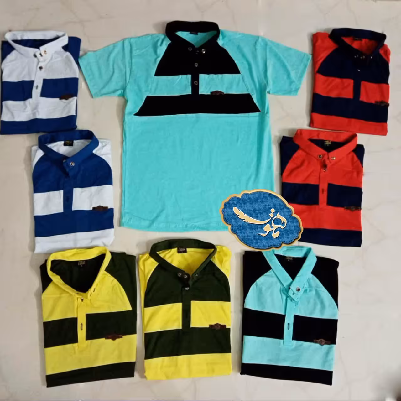 تیشرت پسرانه و مردانه سایز لارج ـ سورمه ای قرمزمانده