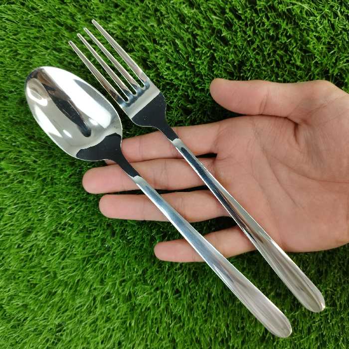 ست قاشق و چنگال استیل نگیر 12 پارچه گیلدا طرح دونا براق GILDA بسته 6+6 عددی با ارسال رایگان