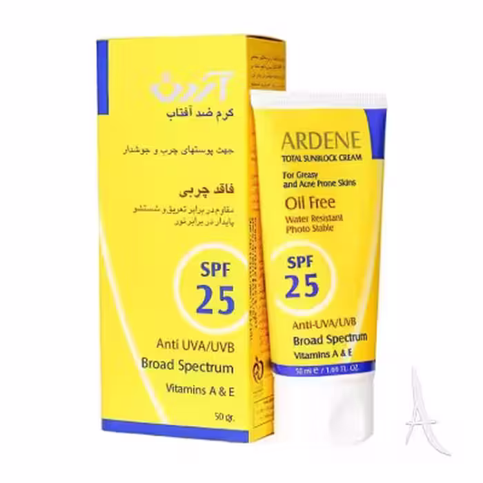 کرم ضد آفتاب فاقد چربی 25 درصد آردن