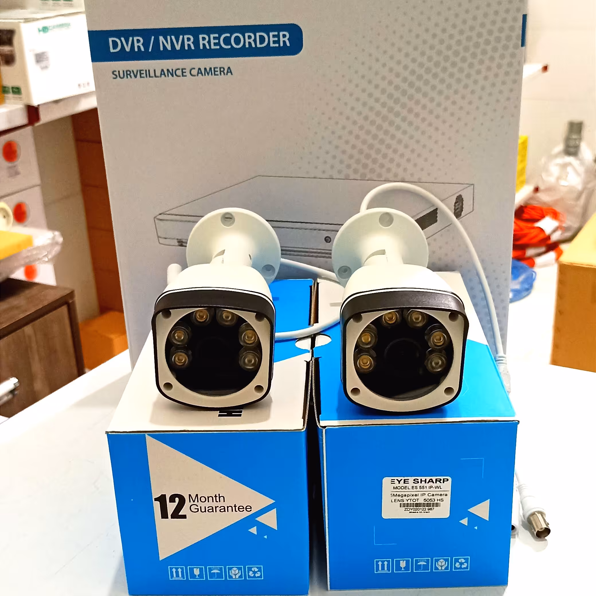 پکیج دوربین مداربسته 2 دوربین 2.4MP دید در شب رنگی بدنه فلز