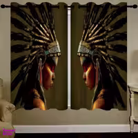 پرده مخمل رنس مدل C34-50027 ارتفاع 190 سانتی متر