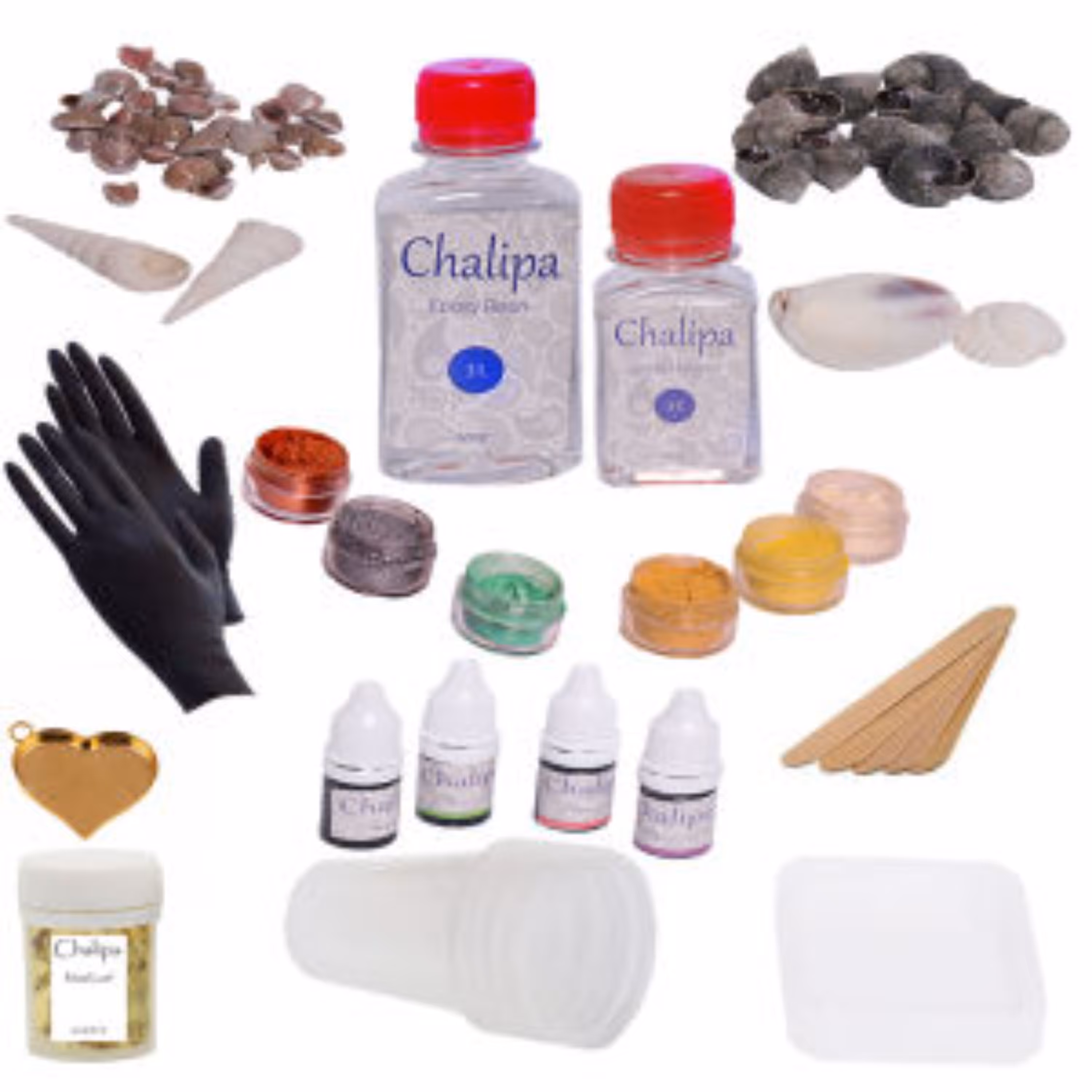 رزین اپوکسی-بسته شروع کار با رزین اپوکسی چلیپا مدل چلیپا باکس مجموعه 22 عددی