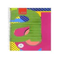 دفتر زبان 80 برگ 2 خط ایمان طرح حروف الفبا - چی بخونم