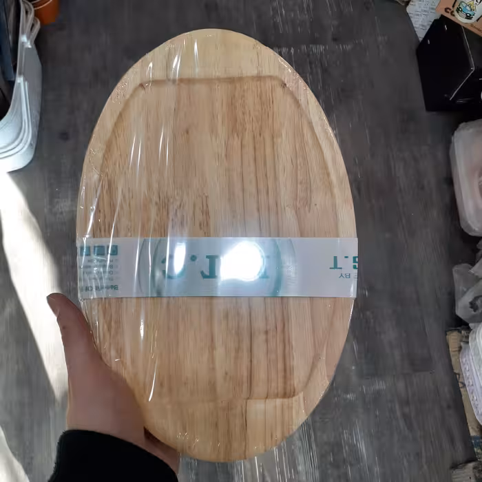 ظرف سرو چوبی بیضی تک نفره مناسب سرو میوه و استیک  ..