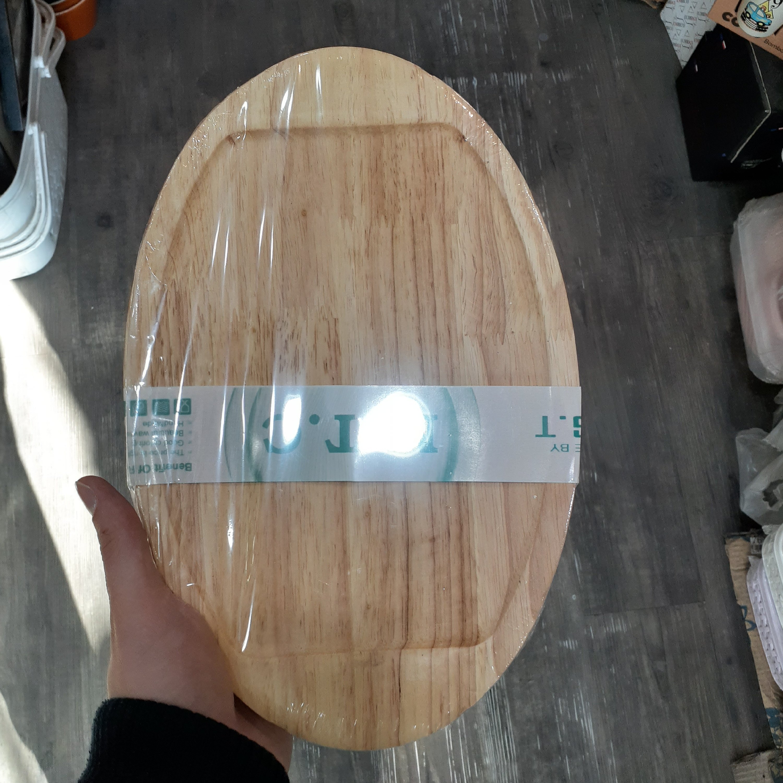 ظرف سرو چوبی بیضی تک نفره مناسب سرو میوه و استیک  ..