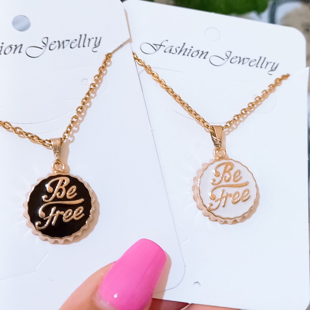 گردنبند ست در نوشابه گردنبند ست سفید و مشکی