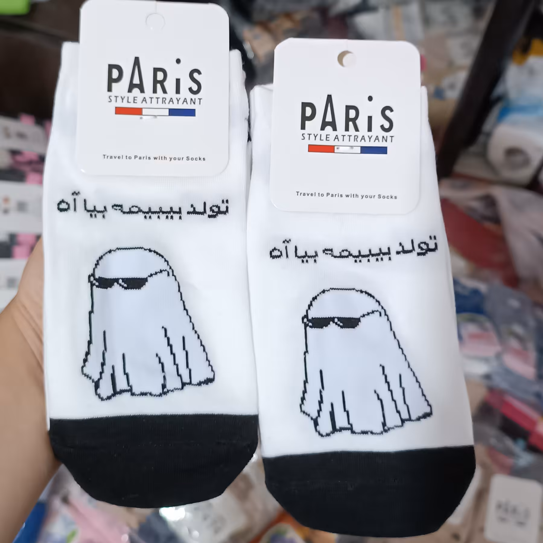 جوراب مچی فونتی تولد بیبیمه جنس پنبه اعلا مناسب زن و مرد  44 تا 36 ضد تعریق 