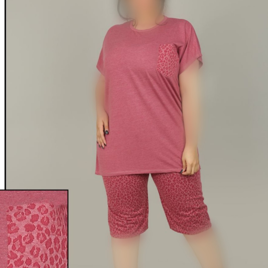 تاپ شلوارک راحتی سایزبزرگ مناسب از سایز 42 تا52 جنس ویسکوز درجه یک
