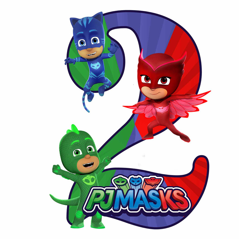 استند رومیزی تولد مدل عدد 2 طرح پی جی ماسک کد 1295