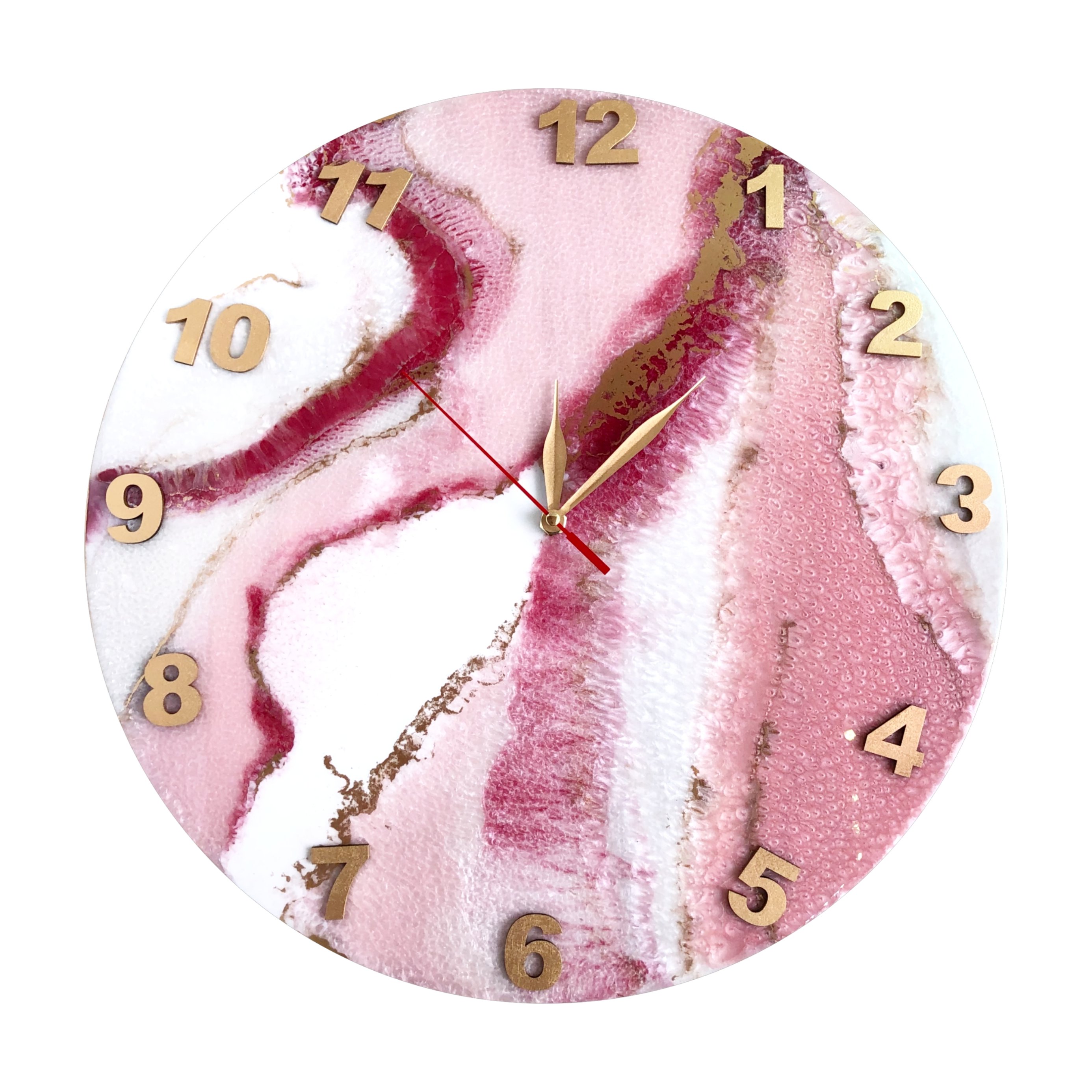 ساعت دیواری رزینی تکنیک ابرو باد رزینی موتور آرام گرد کره ای