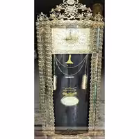 ساعت برنزی ایستاده گل رز خم