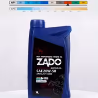 روغن خودرو روغن موتور زادو 20W50-SL با حجم 1 لیتر ZADO