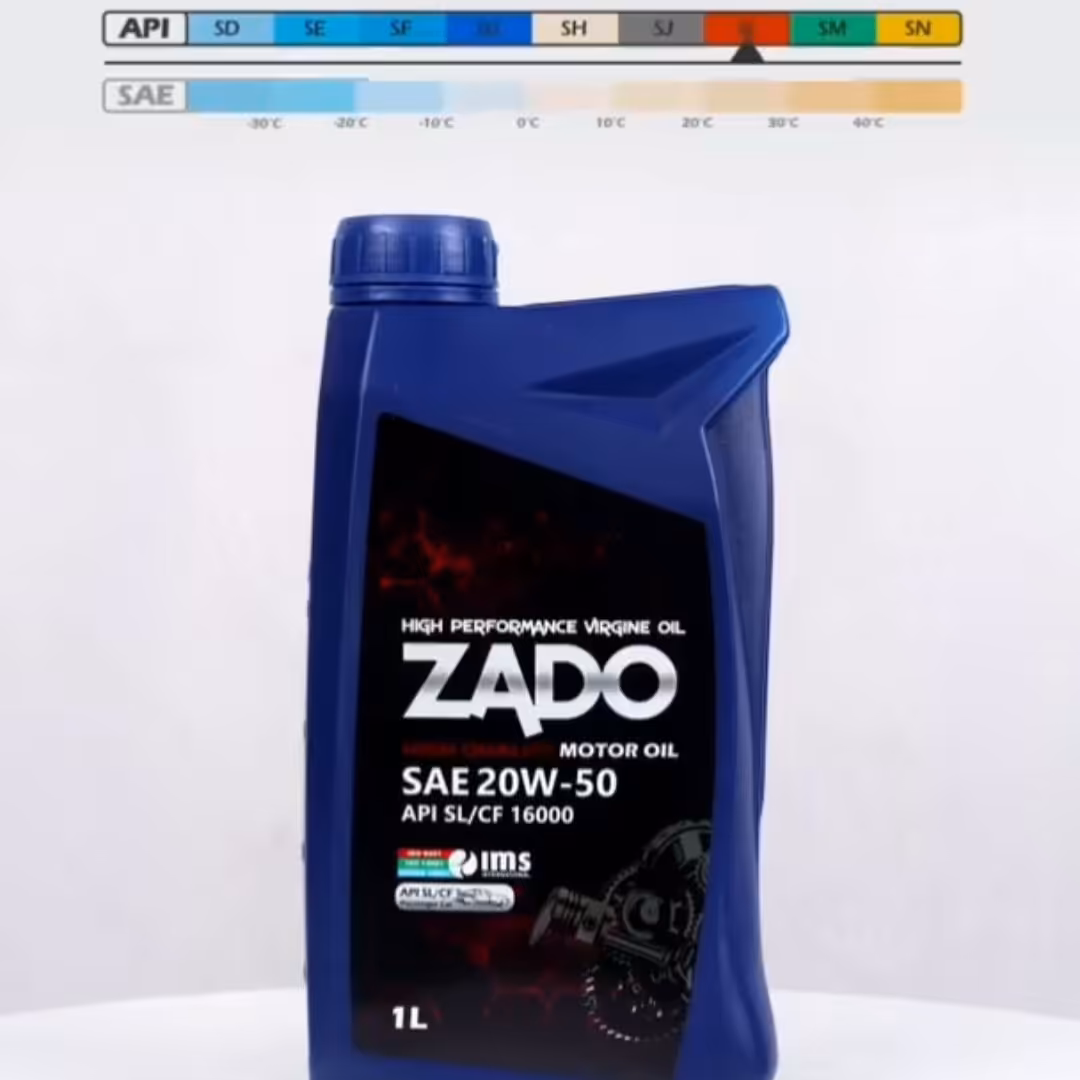 روغن خودرو روغن موتور زادو 20W50-SL با حجم 1 لیتر ZADO