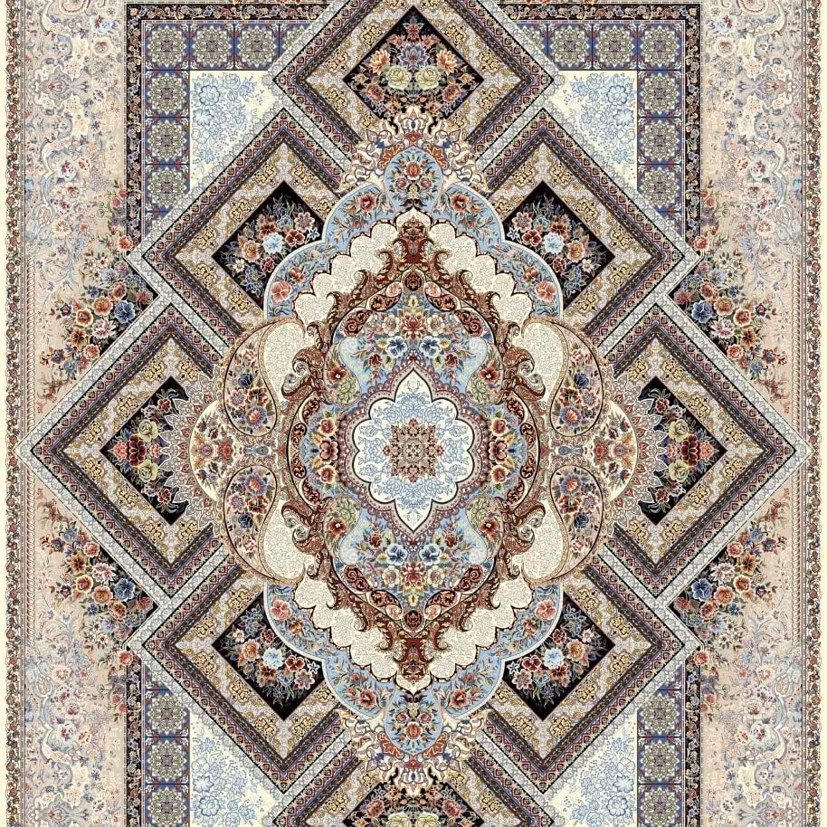 فرش 1000شانه تراکم 3000 طرح سهیل کرم