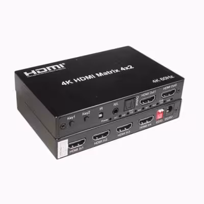 ماتریکس HDMI 4x2 کی نت KM42 با ریموت کنترل