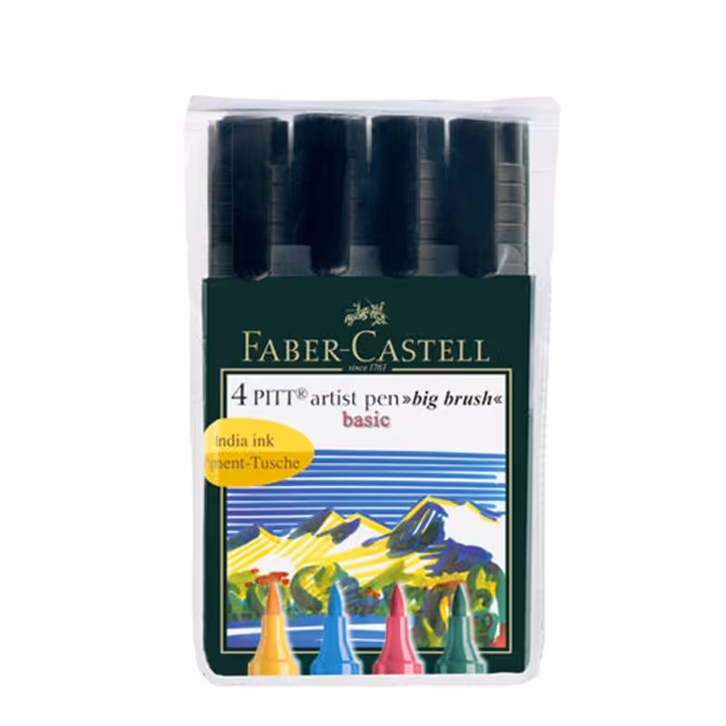 ماژیک فابر کاستل مدل pitt-artist بسته 4 عددی