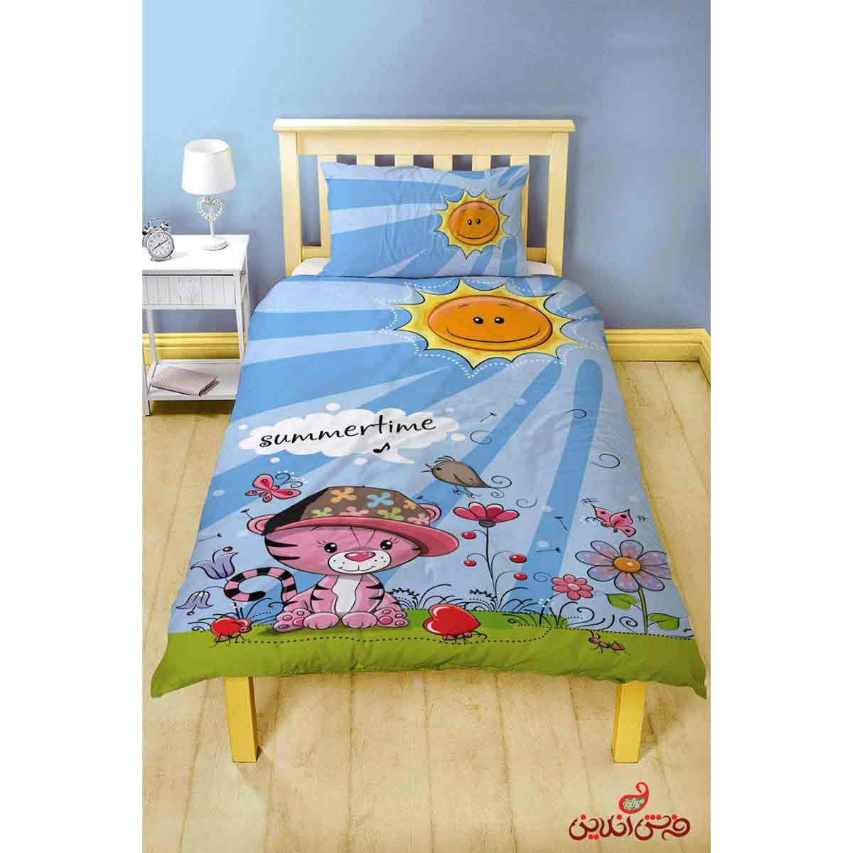 روتختی طرح گربه صورتی و خورشید و خرس تدی کد 2301