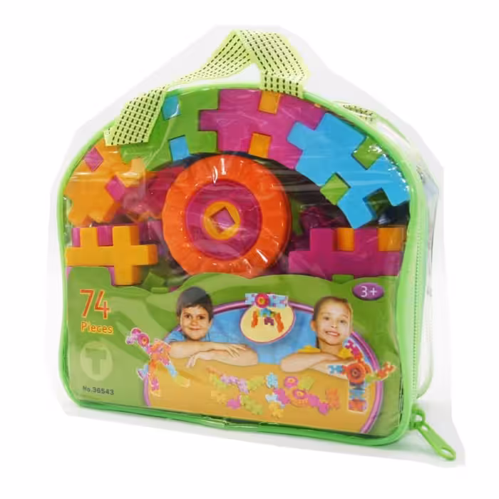 لگو ساختنی کیفی تندیس    لگو ساختنی   خانه سازی لگو ساختنی کیفی تندیس 74قطعه