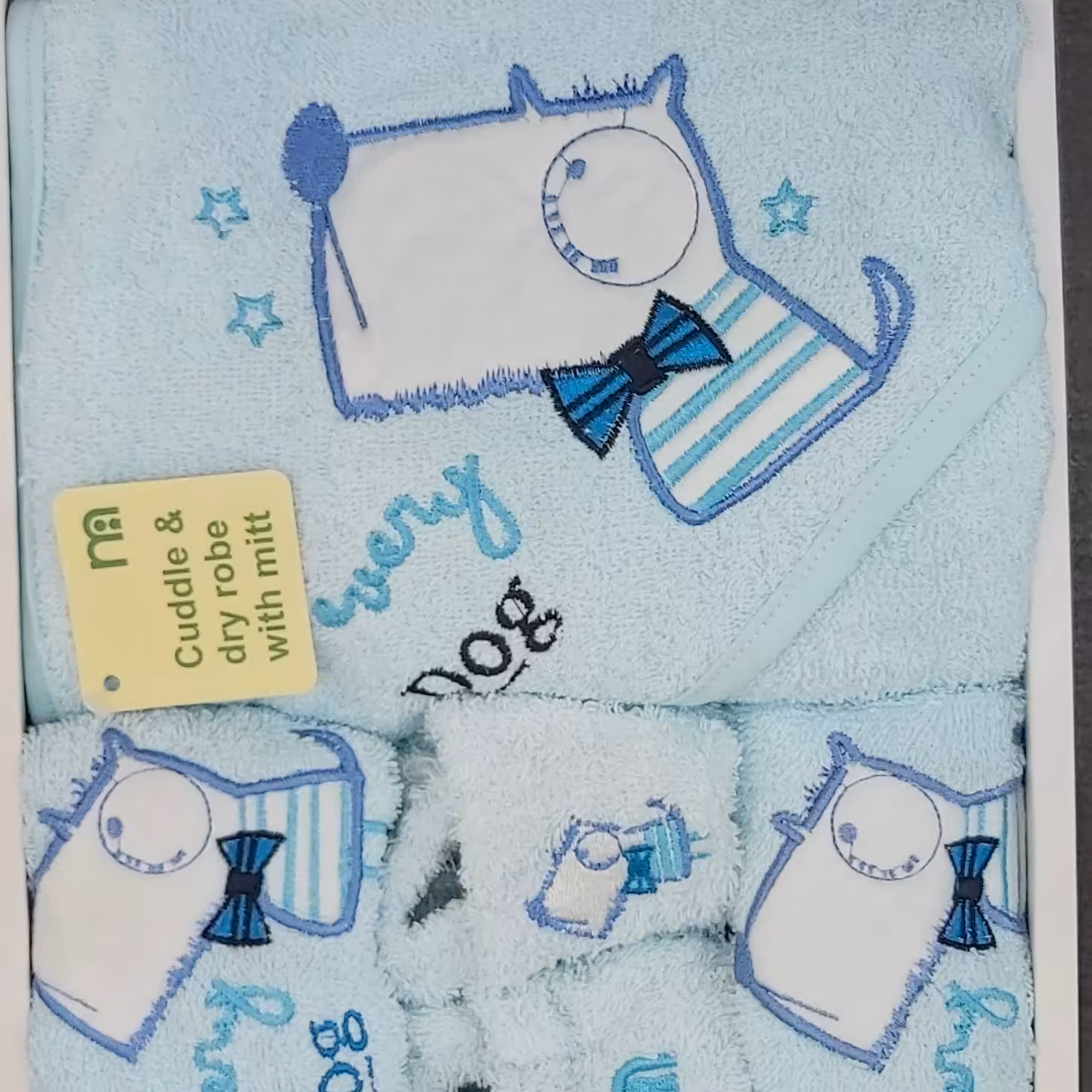 سرویس حوله مادرکر مدل  سگ مجموعه 4 عددی