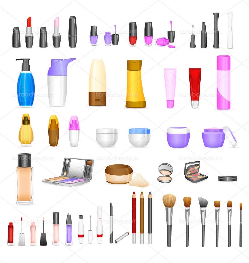 وکتور لوازم بهداشتی و آرایشی | گرافیک با طعم تربچه