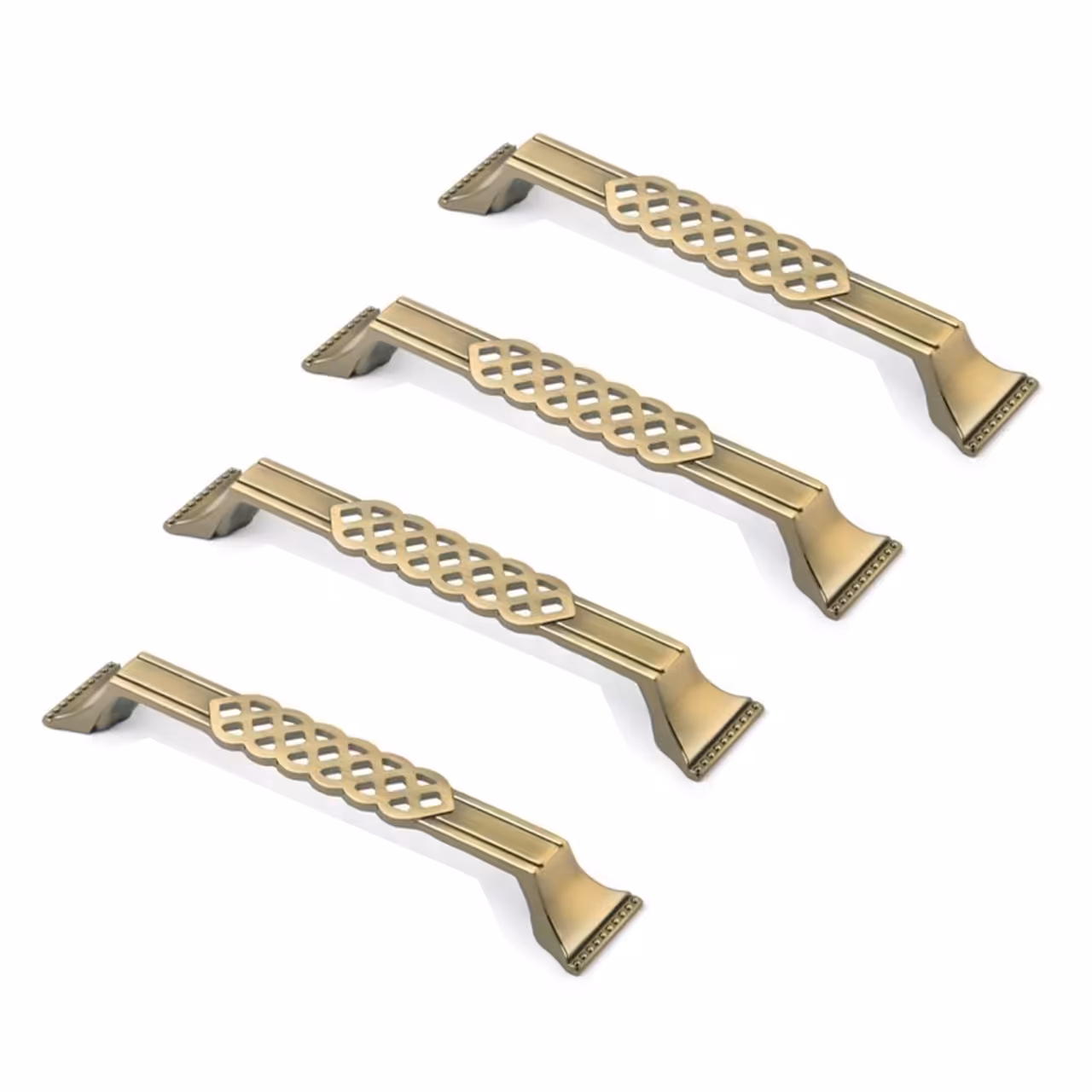 دستگیره کابینت مدل حصیری زیتونی درجه 1 سایز 128 بسته 4 عددی