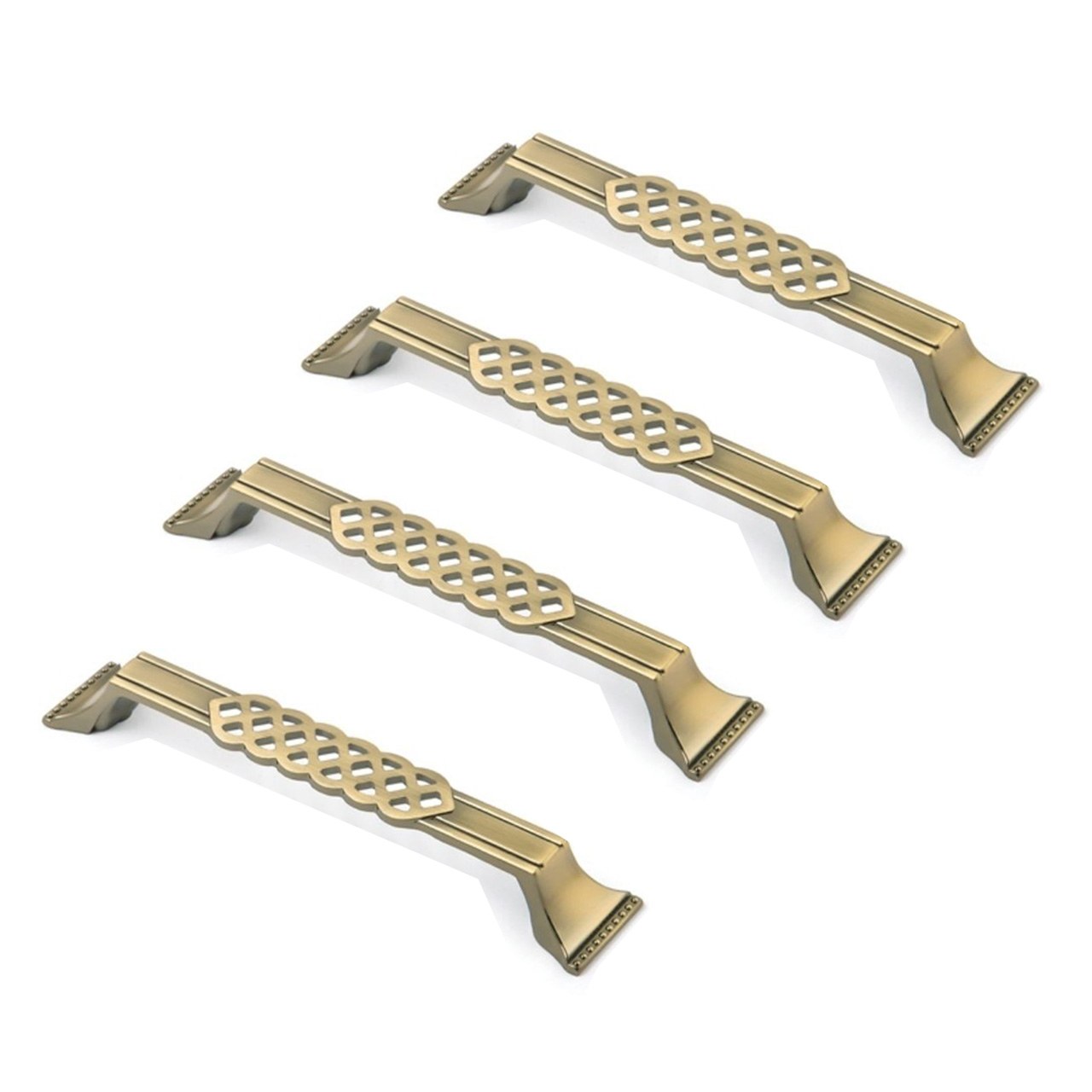 دستگیره کابینت مدل حصیری زیتونی درجه 1 سایز 128 بسته 4 عددی