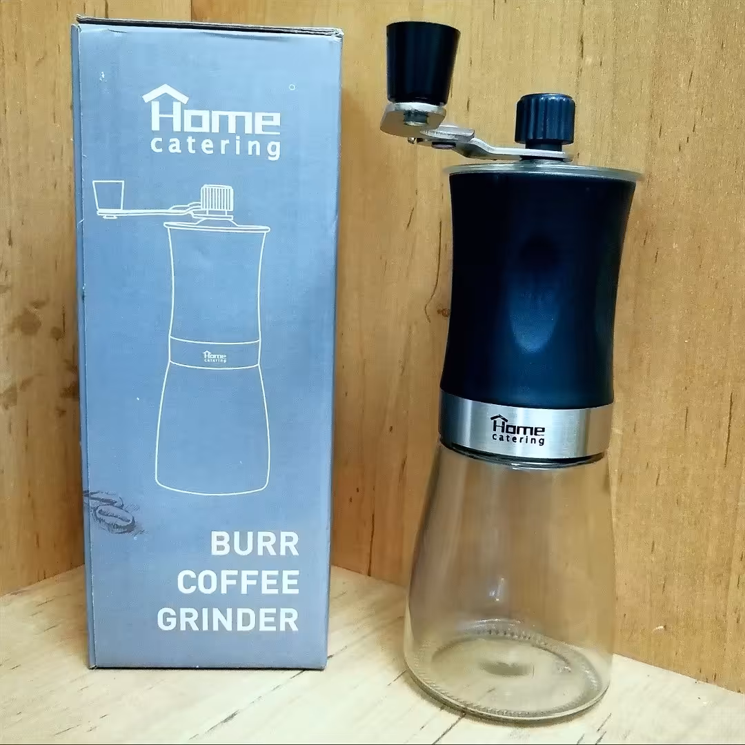 آسیاب قهوه دستی مخزن شیشه ای 