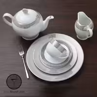 سرویس چای خوری چینی زرین 17 پارچه سری ایتالیا اف مدل پالادیوم درجه یک