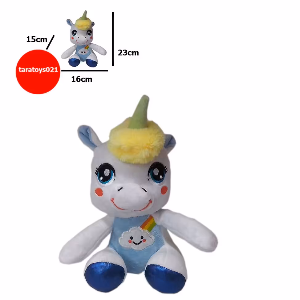 589- عروسک پولیشی طرح تک شاخ رنگی