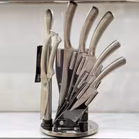 سرویس کارد آشپزخانه .دسته سنگین .تیغه ضخیم فولادی  .برند راکلند .تیز وبرنده. مناسب تمام آشپزخانه ها