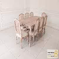 میز ناهارخوری ابزاری پاسنگ ایتالیایی کد 4