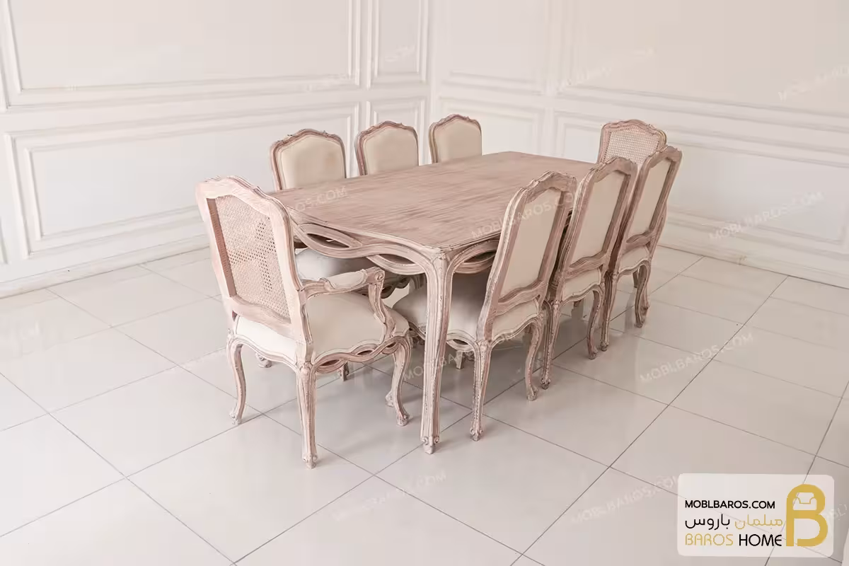 میز ناهارخوری ابزاری پاسنگ ایتالیایی کد 4