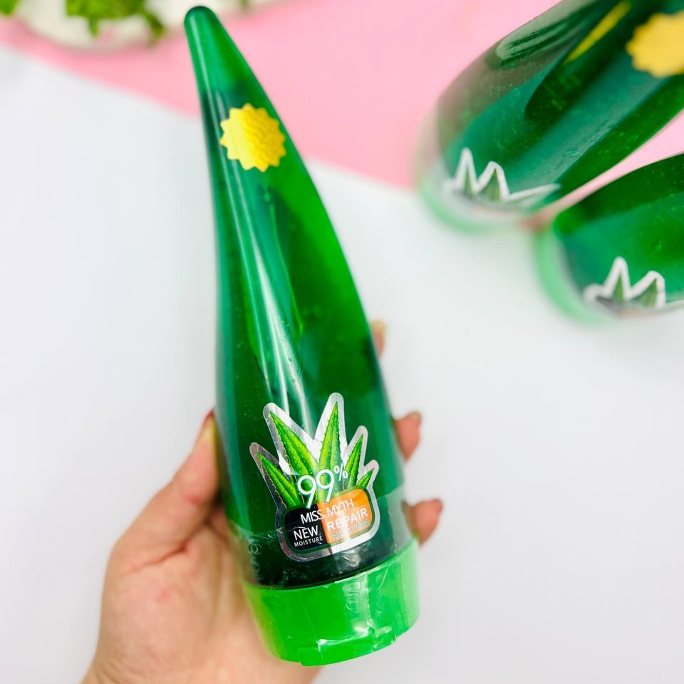 ژل آلوئه ورا شاخکی 99درصد اورجینال - حجم 260میل آبرسان و روشن کننده پوست 