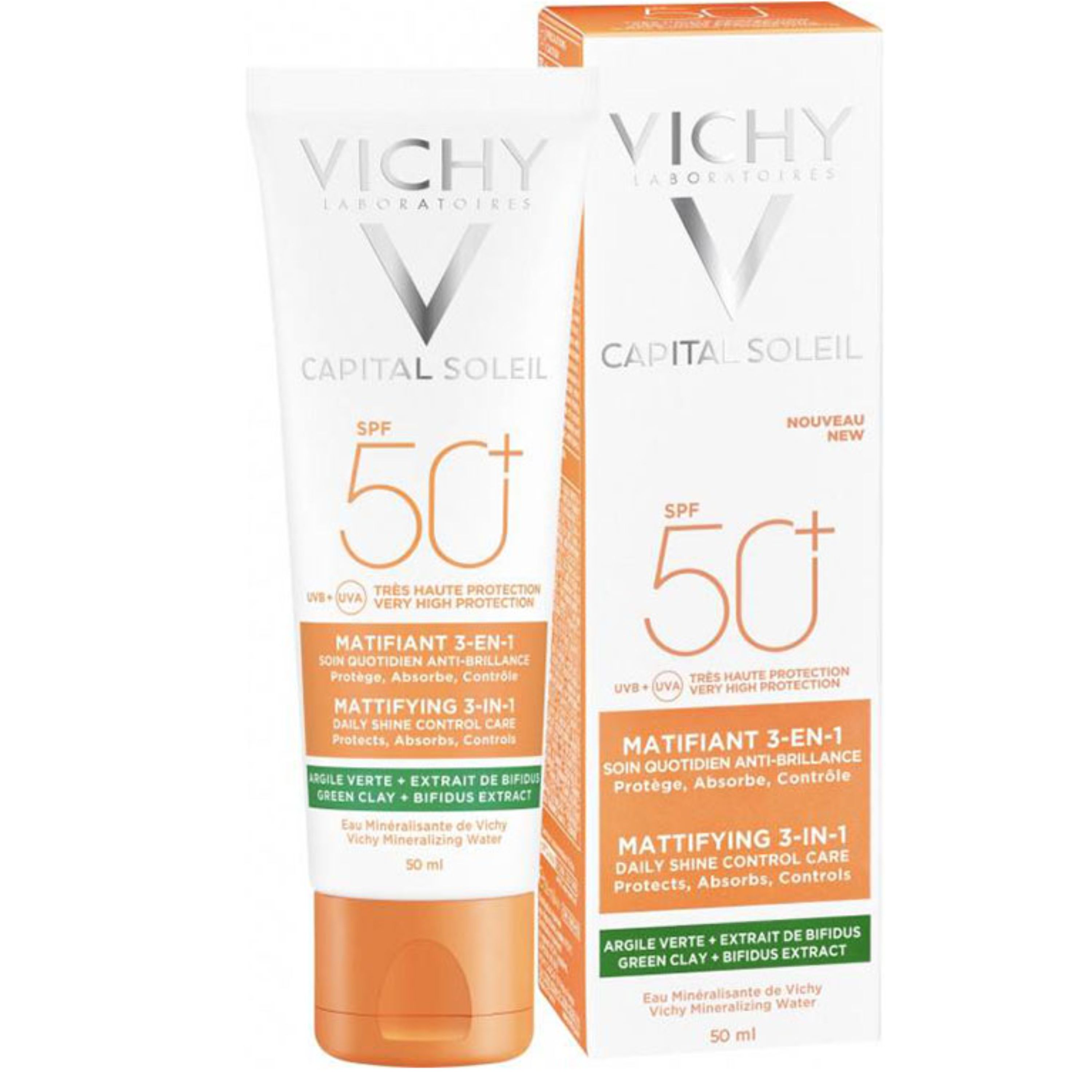 کرم ضد آفتاب بی رنگ ویشی مینرال VICHY MATIFIANT SPF50