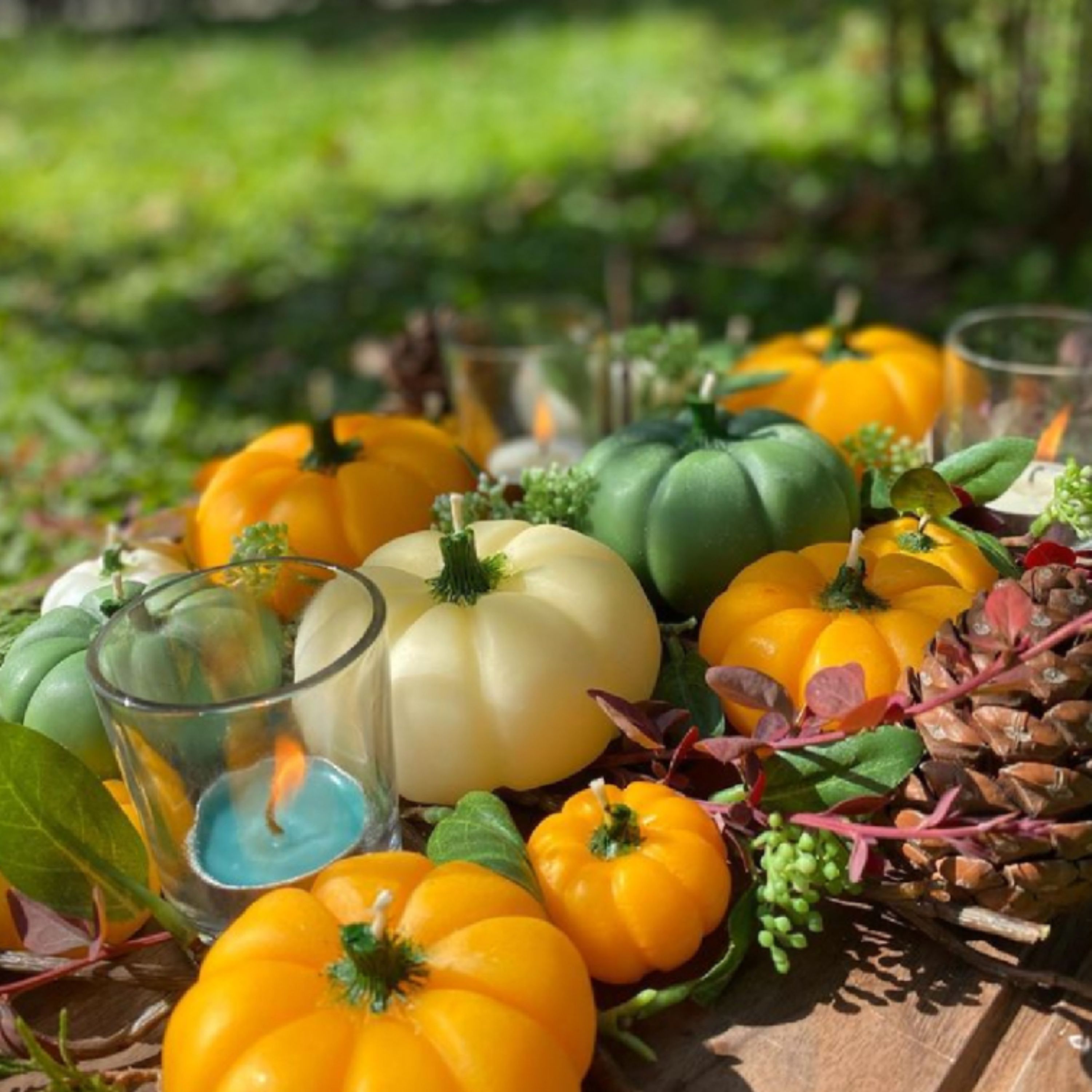 شمع کدو تنبل - پک سه عددی (دست ساز)