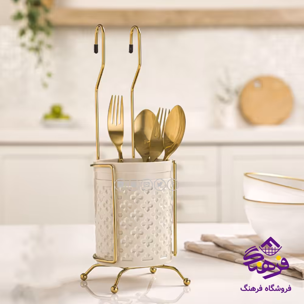 جاقاشق لیمون طرح گل اویز طلایی