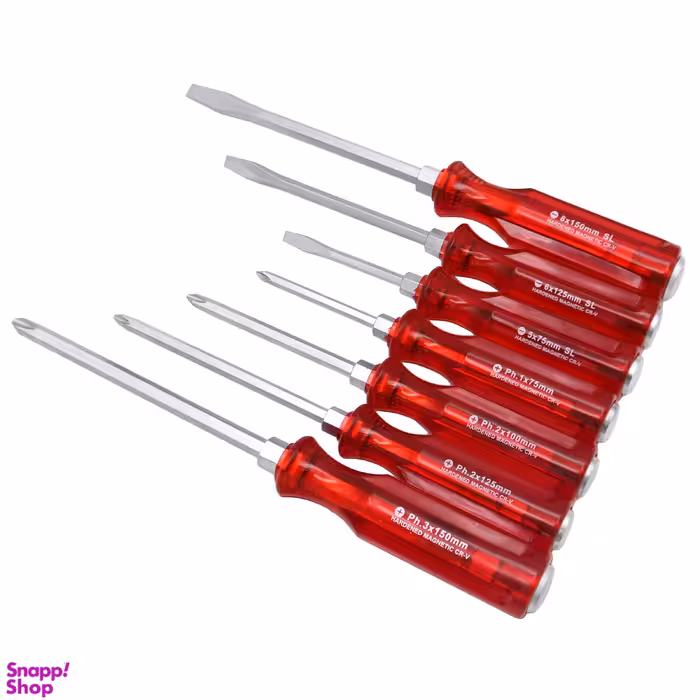 پیچ گوشتی ضربه خور دوسو و چهارسو اس تی ای (S.T.A) مدل YP-07S مجموعه 7 عددی