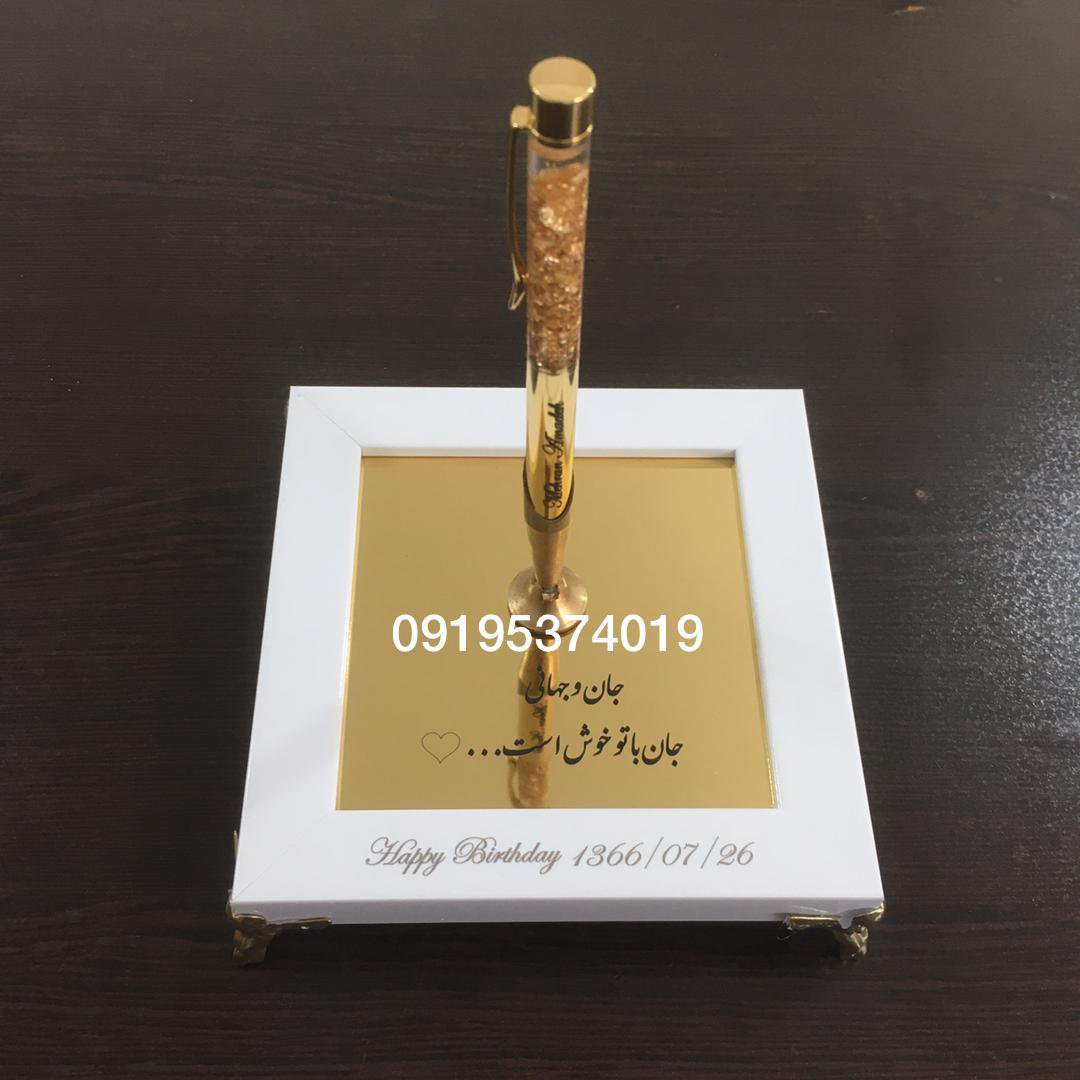 خودکار طلا  24عیار همراه با باکس رومیزی و شناسنامه