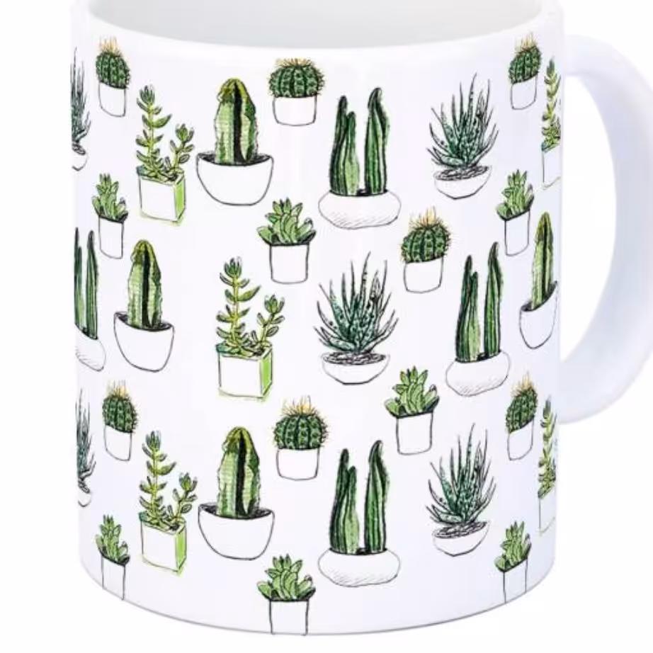 ماگ سرامیکی طرح گلدان کد1070