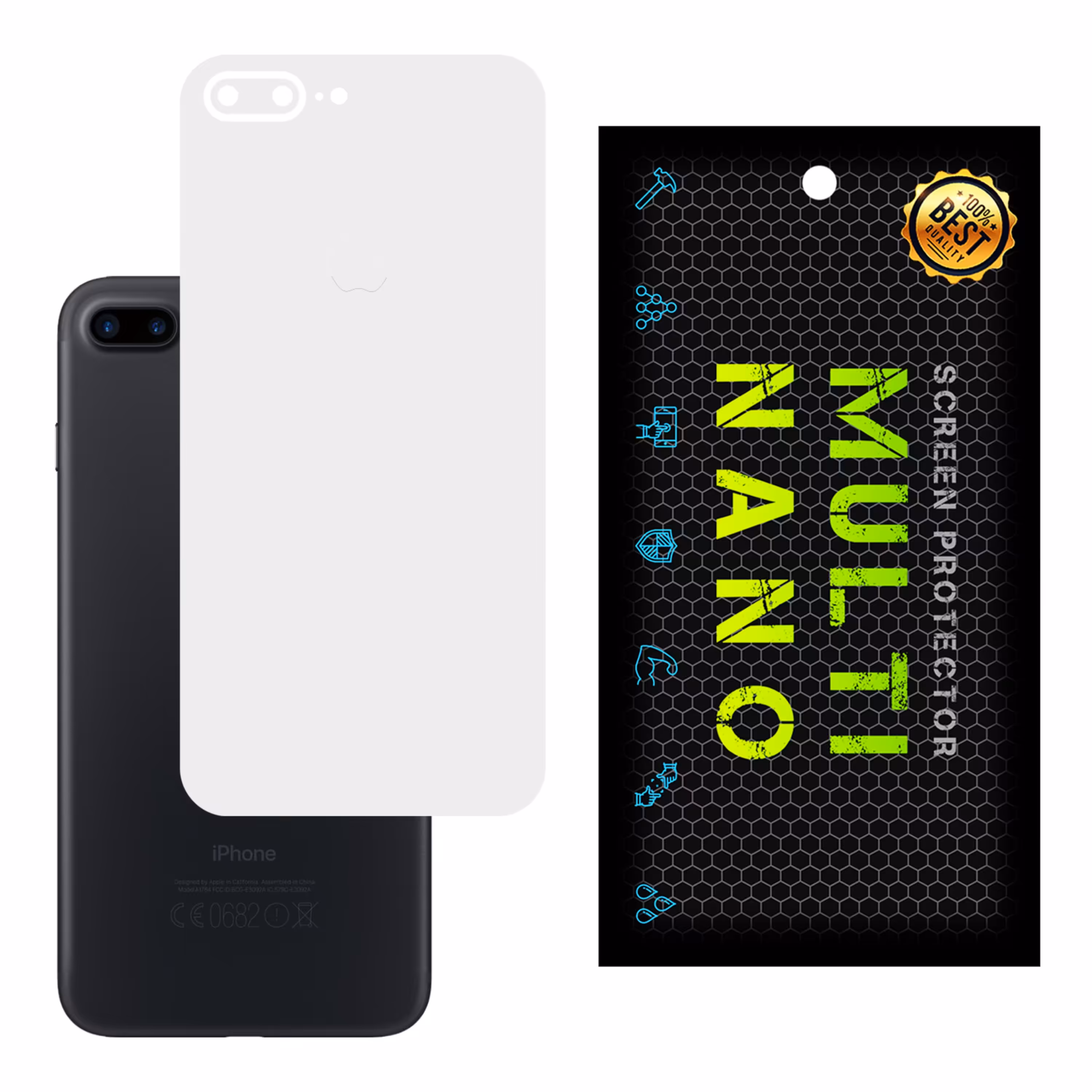 برچسب پوششی MultiNano مدل X-F1M-White برای پشت موبایل اپل  iPhone 7 Plus