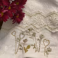 حوله دستشویی با گلدوزی با دست