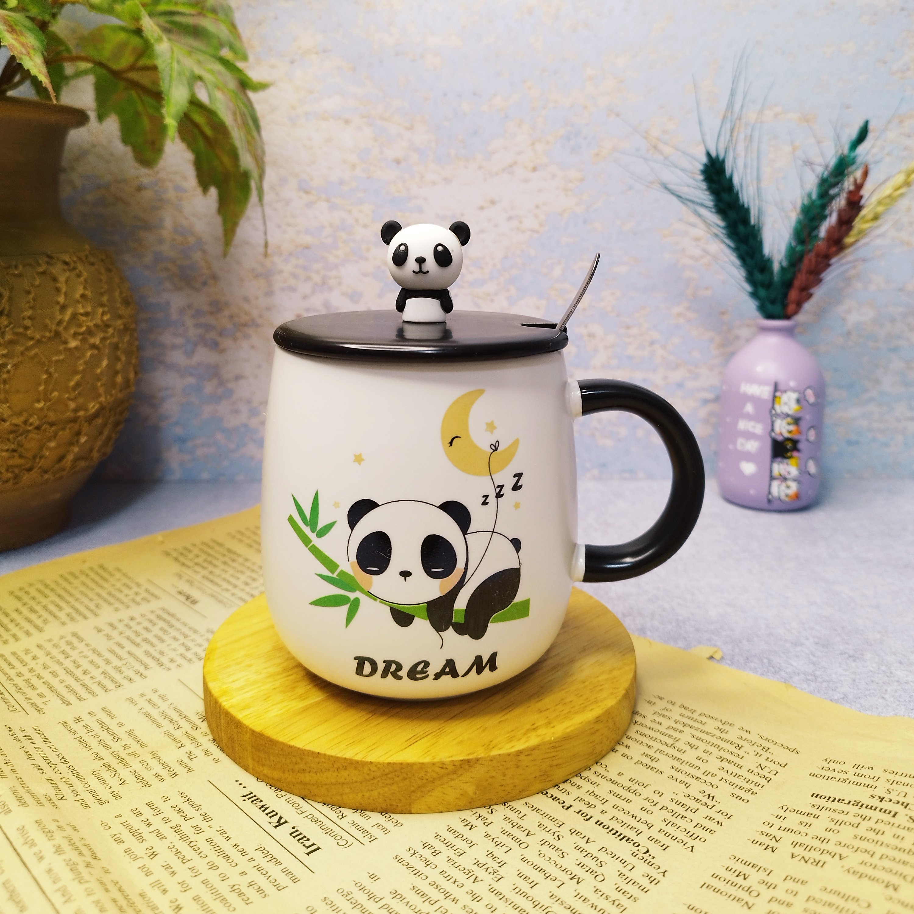 ماگ پاندایی سفید مشکی