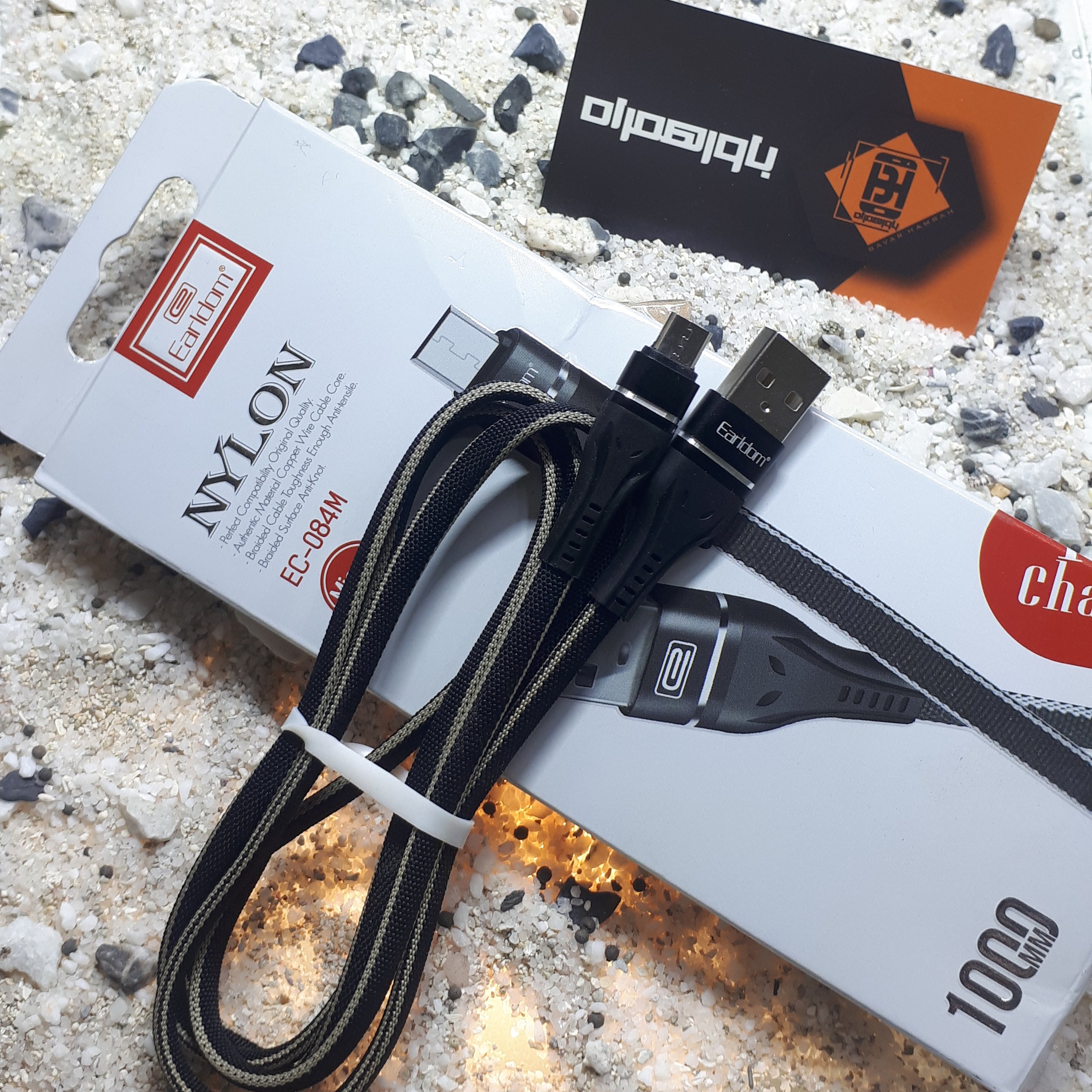 کابل ارلدوم 2.4 آمپر مدل Earldom084 فست شارژ یو اس بی یه میکرو یک متری