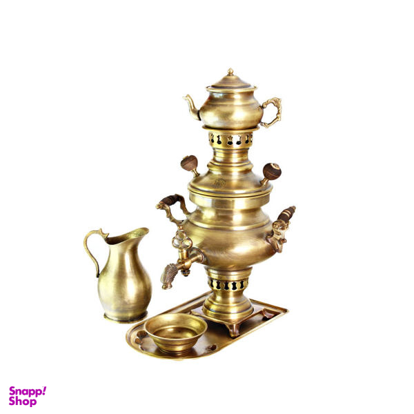 سرویس سماور زغالی کد 202001 ظرفیت 1 لیتر