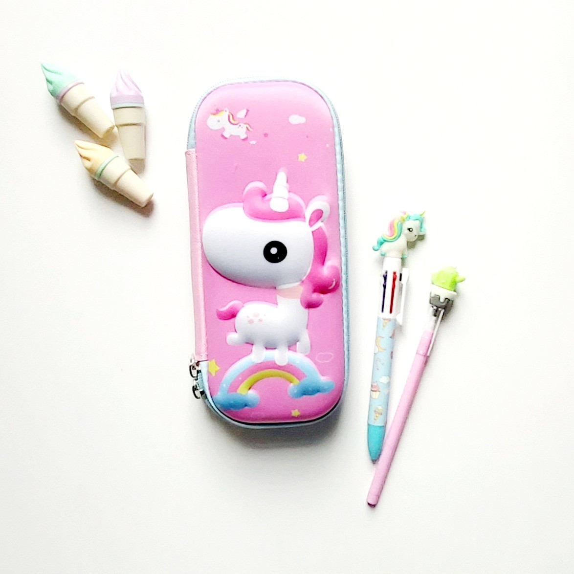 جامدادی کتابی برجسته طرح یونیکورن رویایی