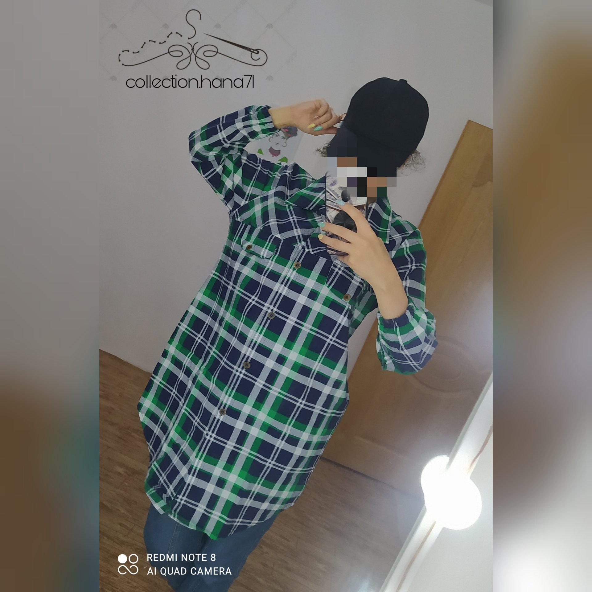 مانتو چهار خونه لاکچری سبز
