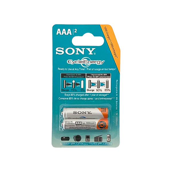 باتری نیم قلمی قابل شارژ سونی مدل 015 ظرفیت 1550MAH