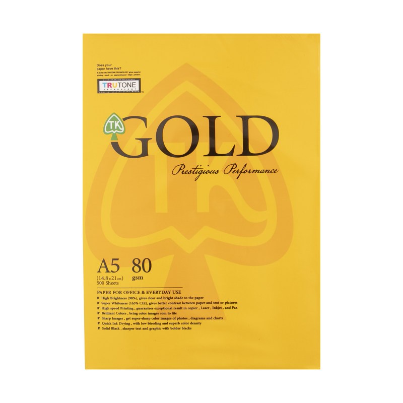 کاغذ A5 برند GOLD جنس درجه 1