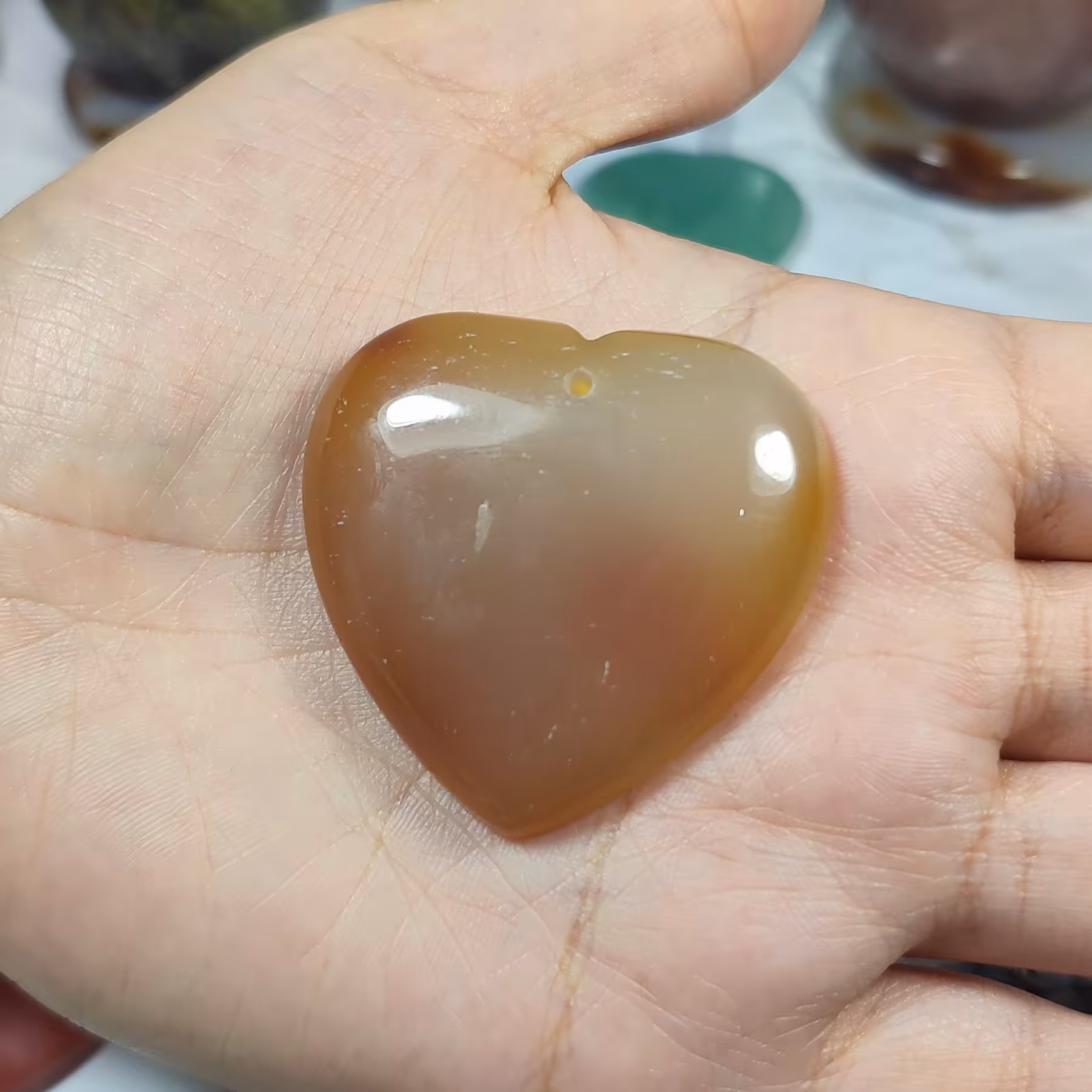 عقیق قلبی تراش خاص